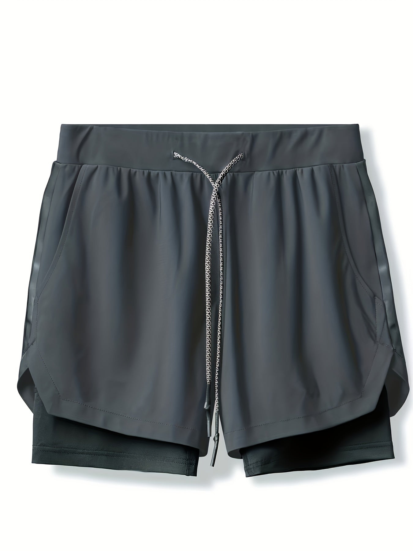 Men's 2-in-1 Swim Boxers: Double Layer Swimsuit Shorts for Summer Beach