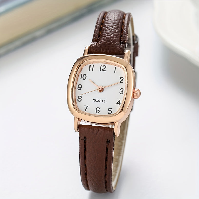 Stylish Quartz Watches with PU Leather Strap - A Perfect Gift for Women!