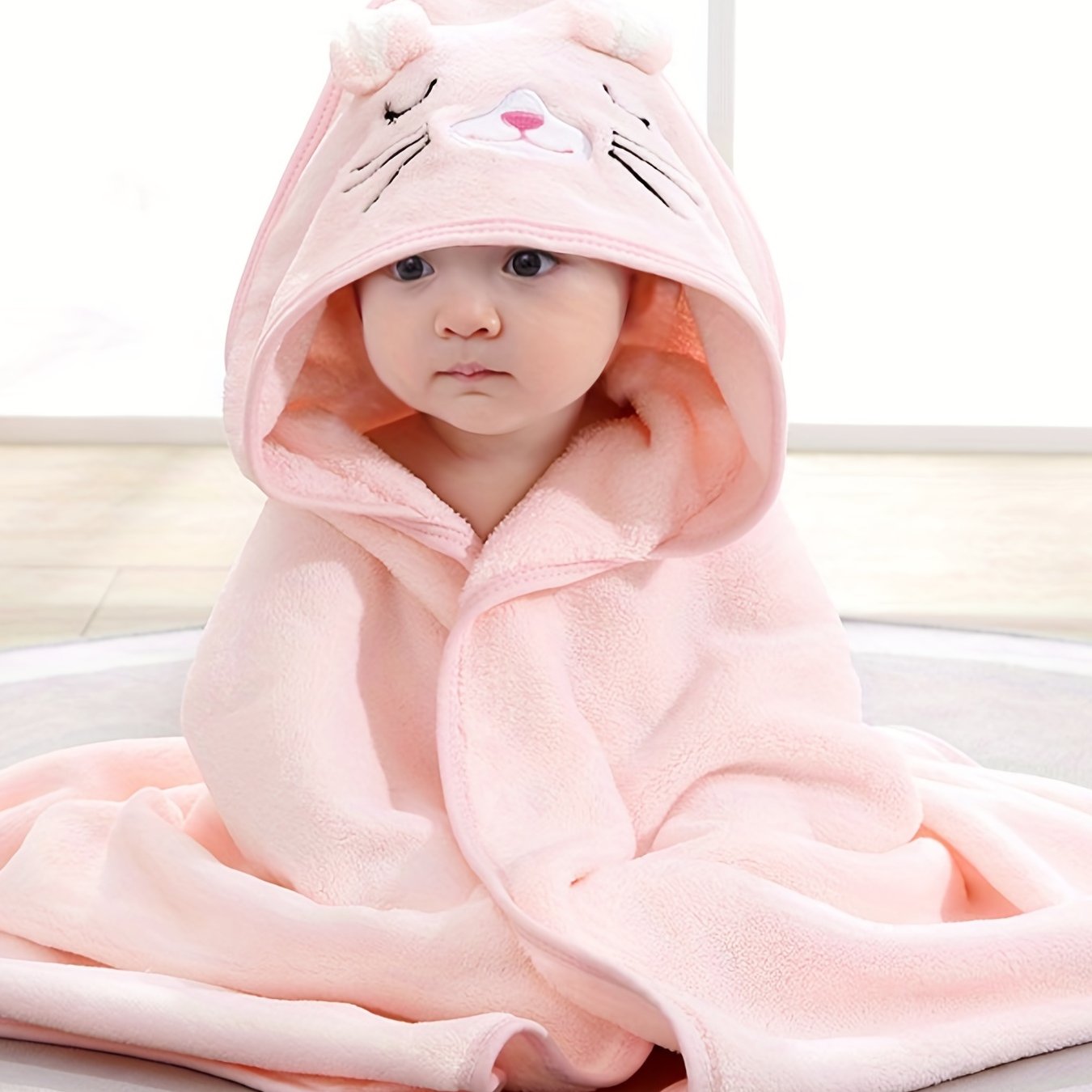 Cute Cartoon Cloaks Baby Bath Towel and Children's Hooded Bathrobe - Microfiber Water Absorbent Design for 0-2 Years