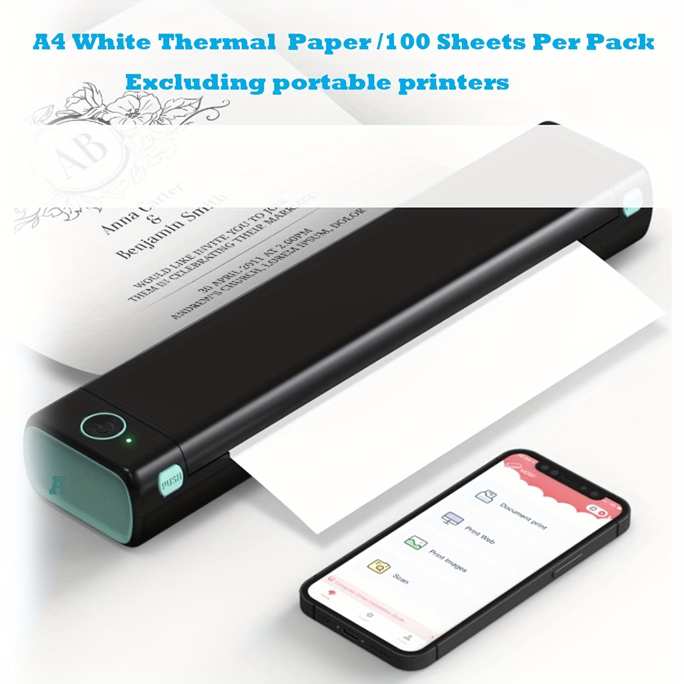 A4 White Thermal Paper 100 Sheets High Quality Compatible with Laser Inkjet Printers