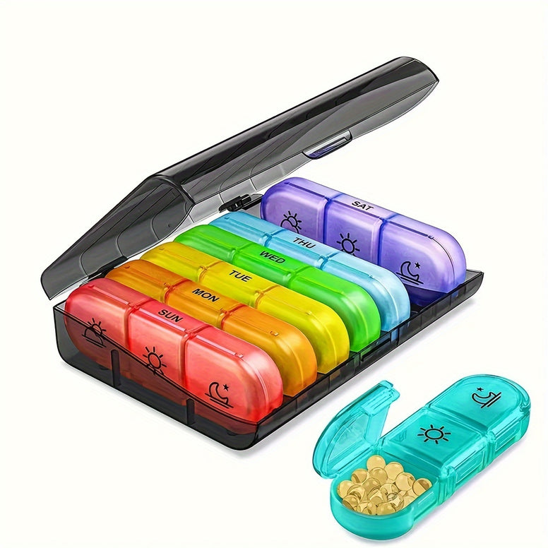 3-Times-A-Day Pill Organizer: Stay on Track with 21 Compartments