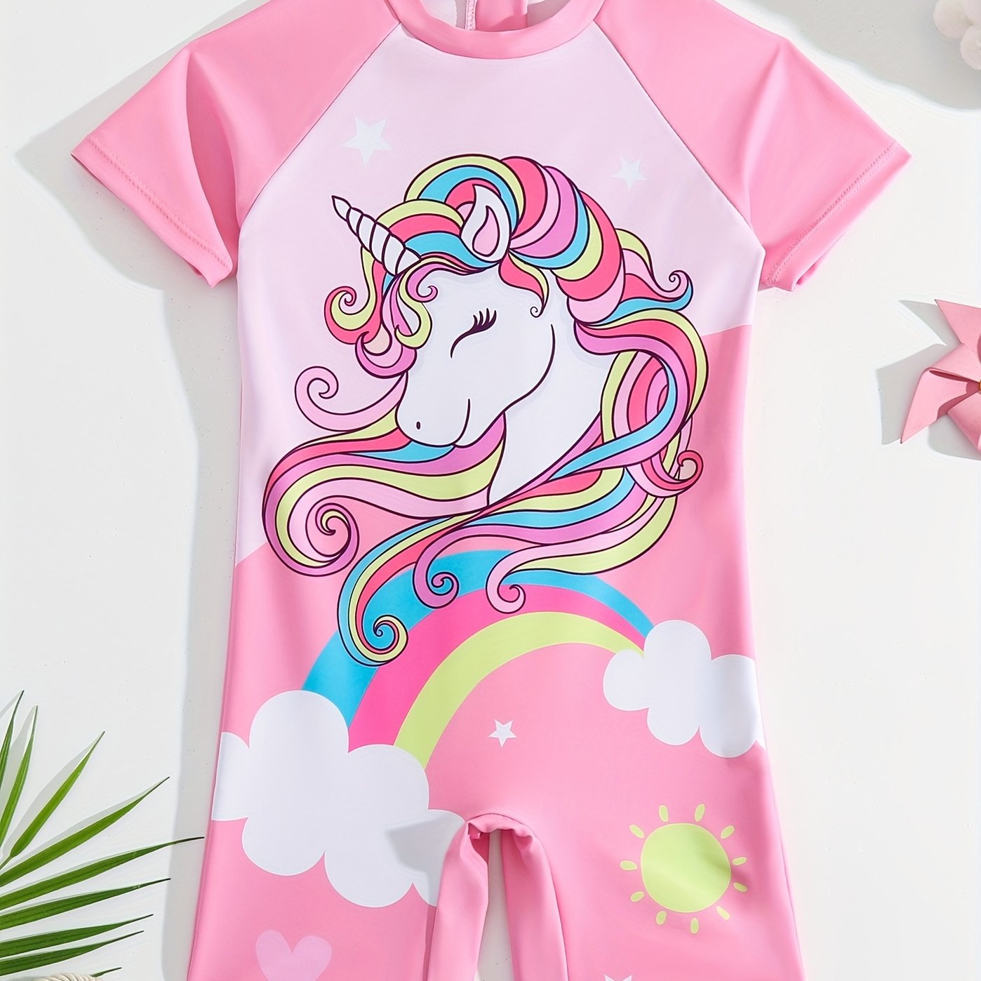 Adorable Rainbow Pony Swimsuit for Girls