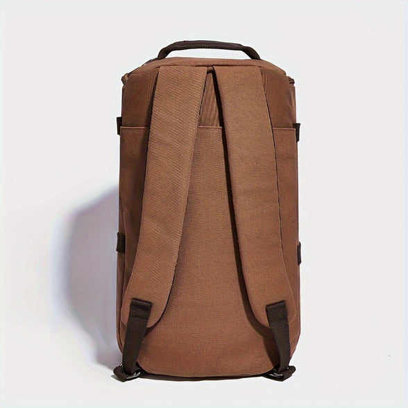 Urban Voyager: Men's Fashion Canvas Backpack for Stylish Travelers