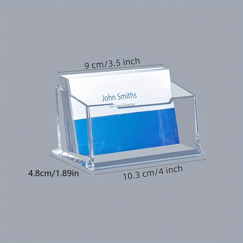 Single Transparent Acrylic Desktop Card Holder Stylish Creative Storage Solution