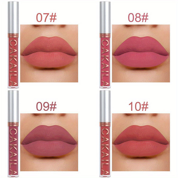 Matte Liquid Lipstick Set: Dark Red Waterproof Lip