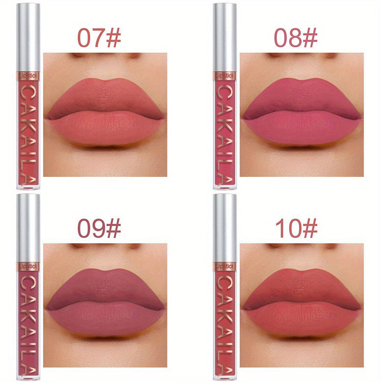 Matte Liquid Lipstick Set: Dark Red Waterproof Lip