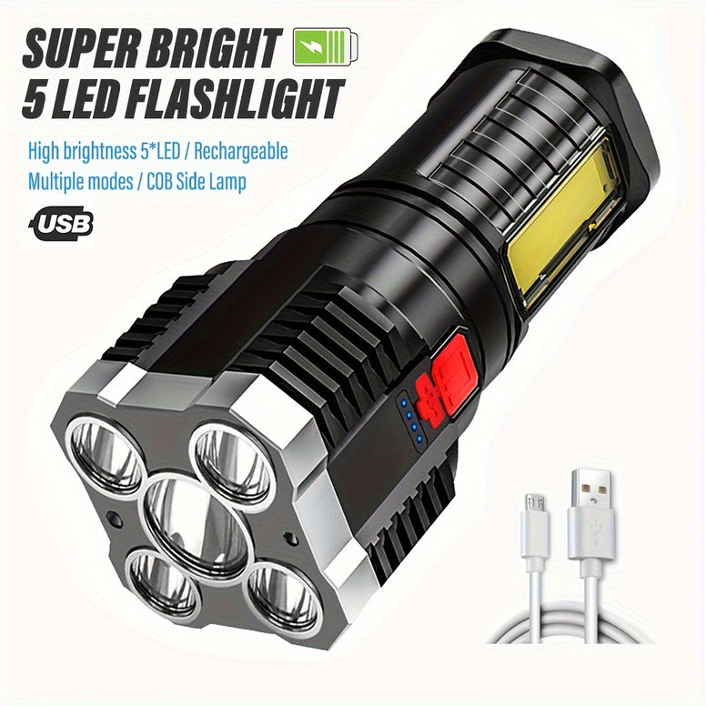 Versatile 5-in-1 Rechargeable COB