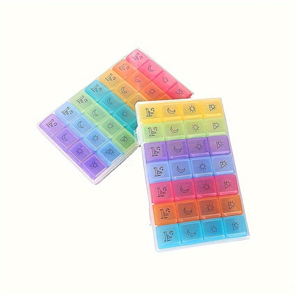 28-Compartment Travel Pill Organizer - Moisture-Proof