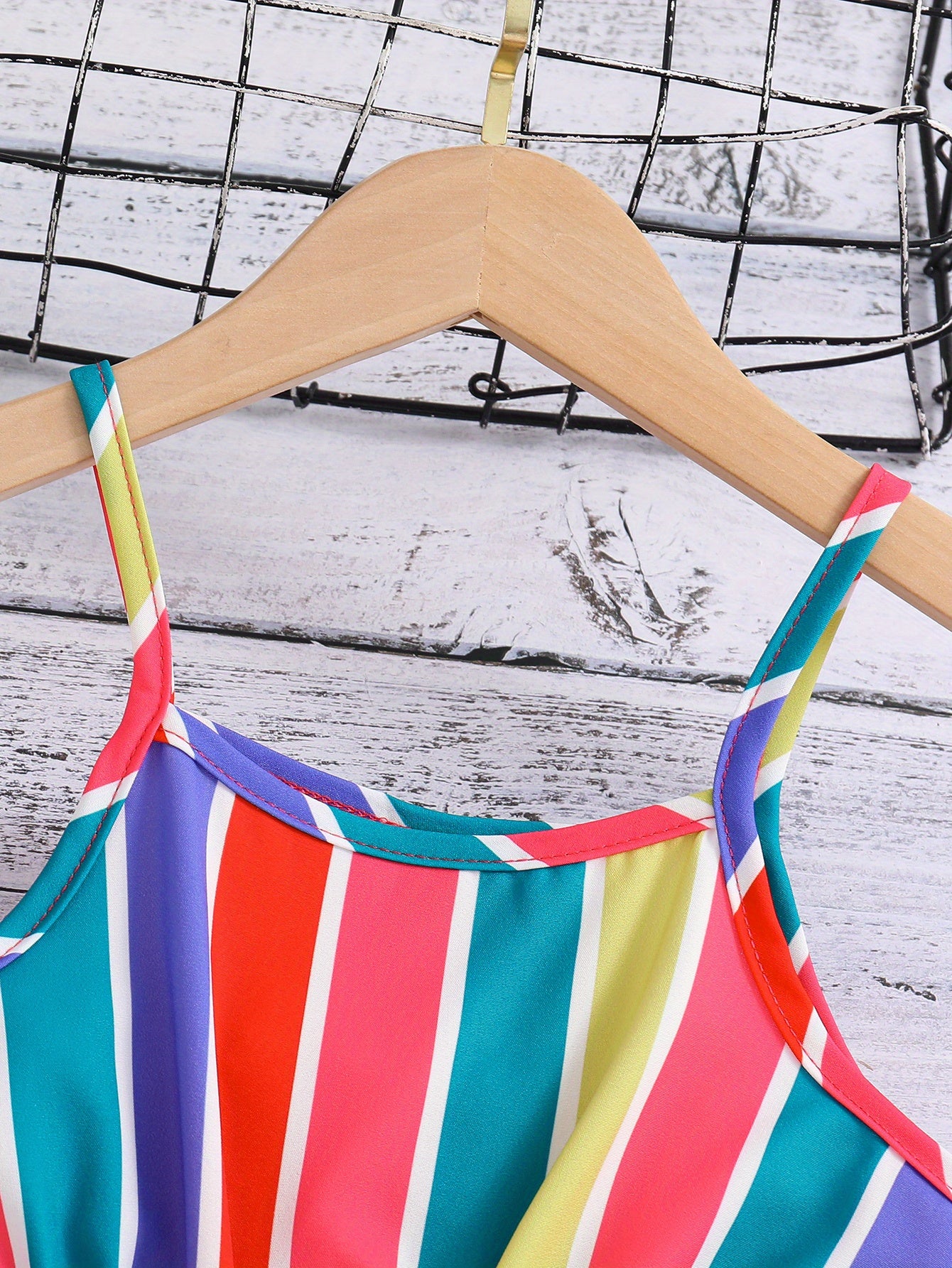 Summer Breeze: Girls' Striped Cut-Out Dress for Sunny Days