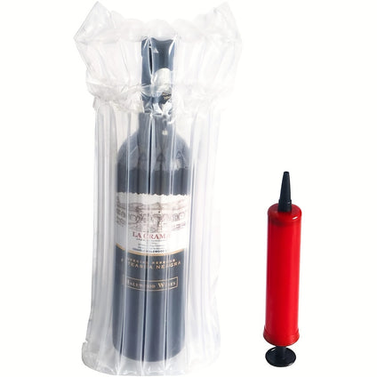 10/20pcs Wine Bottle Travel Protector Bags, Wine Bottle Protector With Free Pump Inflatable Bubble Cushion Wrap, Safety Choice For Glass Bottles In Transport, Air Filled Packaging Sleeves