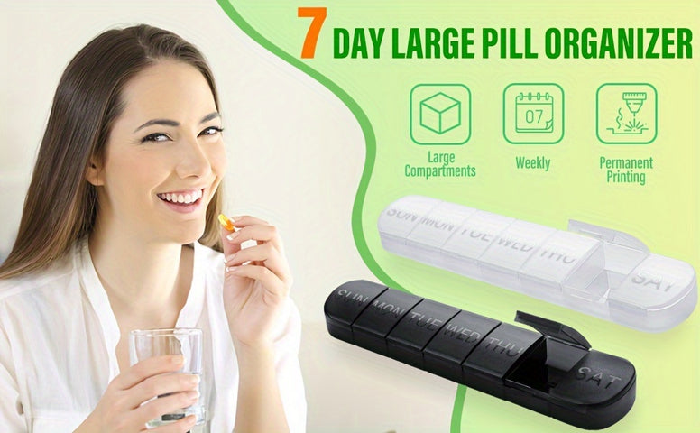 Portable 7-Day Medication Dispenser: Keep Your Vitamins Organized On-the-Go