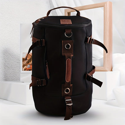 Urban Voyager: Men's Fashion Canvas Backpack for Stylish Travelers