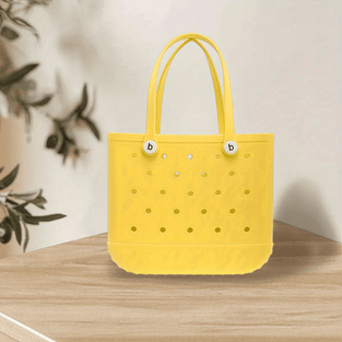 حقيبة شاطئ EVA Hole Hand Bag - حقائب EVA مقاومة للماء والرمل وحقيبة سفر للرياضة على الشاطئ والسوق وحمام السباحة والقوارب