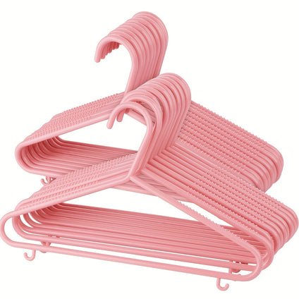 10pcs Pink Double Hook Round Hangers for clothing stores