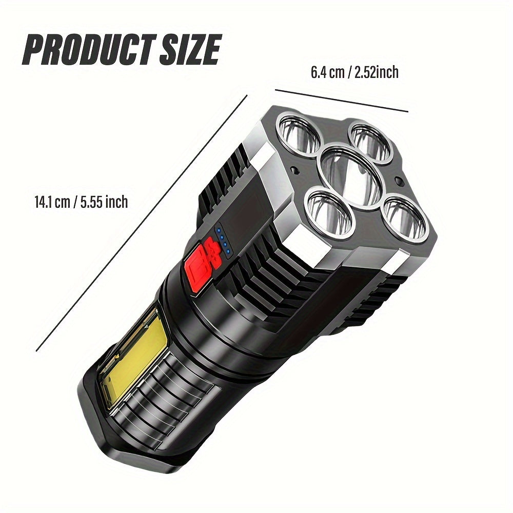 Versatile 5-in-1 Rechargeable COB