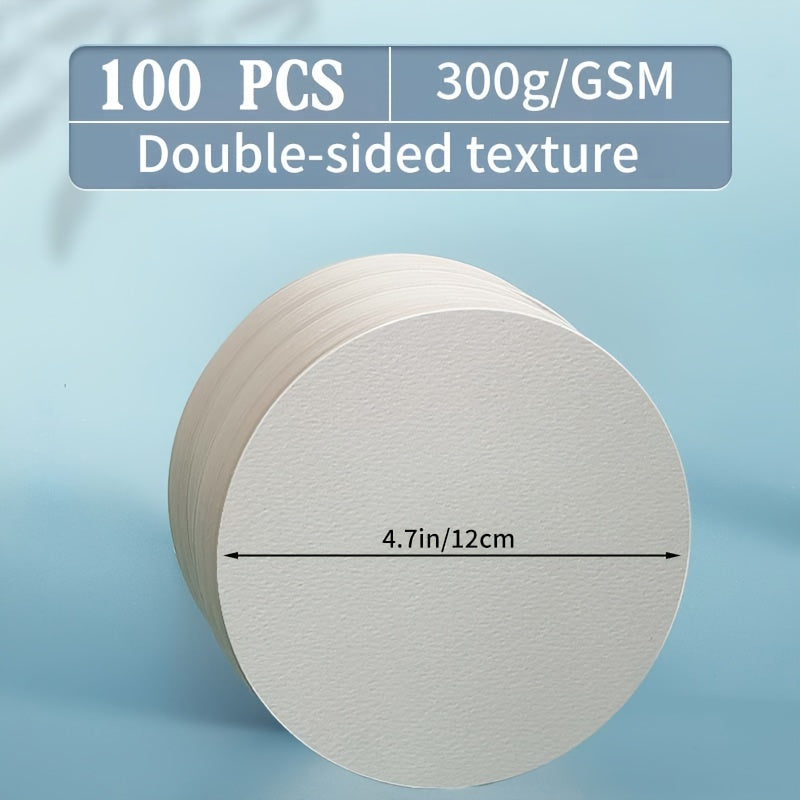 100 Pack Watercolor Paper 300GSM Double Sided Textured Artist Quality