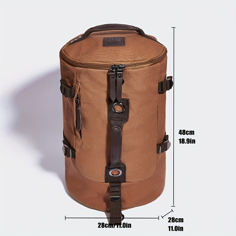 Urban Voyager: Men's Fashion Canvas Backpack for Stylish Travelers