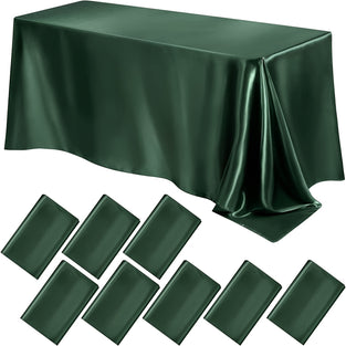 1pc, Dark Green Tablecloth, Square Polyester Solid Color Table Coverh, Wrinkle And Stain Resistant Table Cover, Perfect For Buffet Tables, Parties, Holiday Dinners, Room Decor