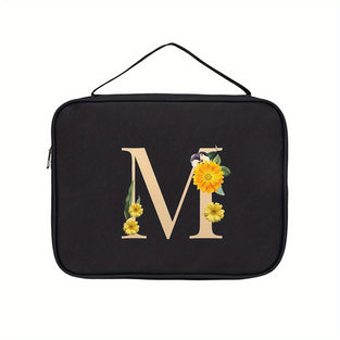 1pc Black Fashion Simple Versatile Letter Print Book Bag Multifunctional Storage Bag Women's Handbag