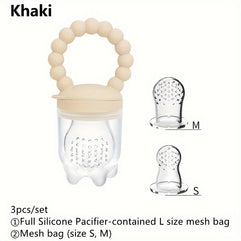 Versatile Silicone Feeder Pacifier Set for Safe Food Introduction