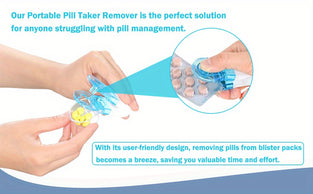 Portable Pill Taker and Remover with Medicine Box: The Ultimate Household Gadget for Easy Tablet and Pill Management