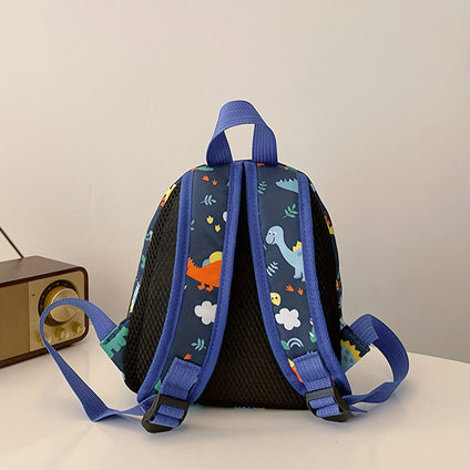 1pc Boy's Cute Cartoon Dinosaur Backpack, Small Backpack, Boys And Girls School Bag