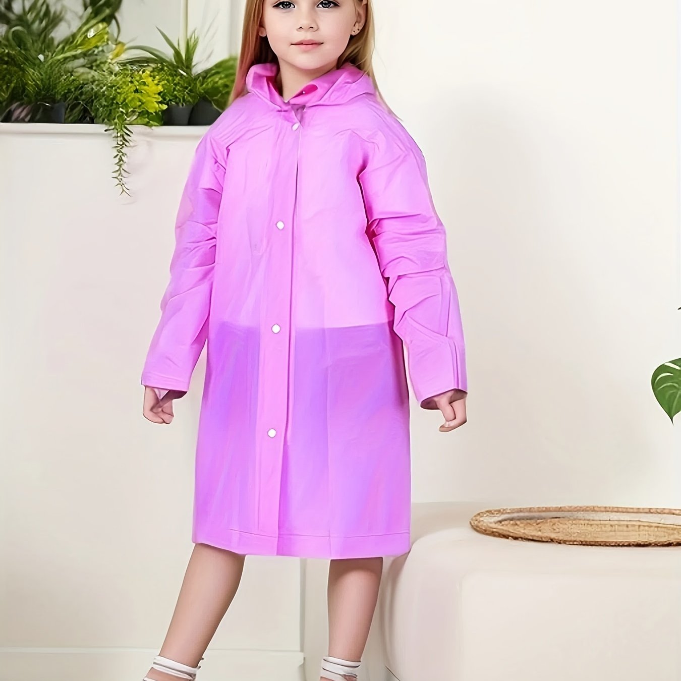 Kids' Basic Portable Raincoat: Reusable