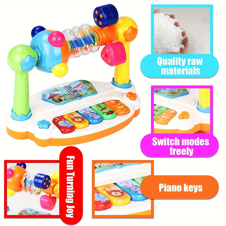 Wheel Inspired Musical Piano Keyboard Toy for Toddlers Engaging Vibrant Design Promotes Rhythm and Melody