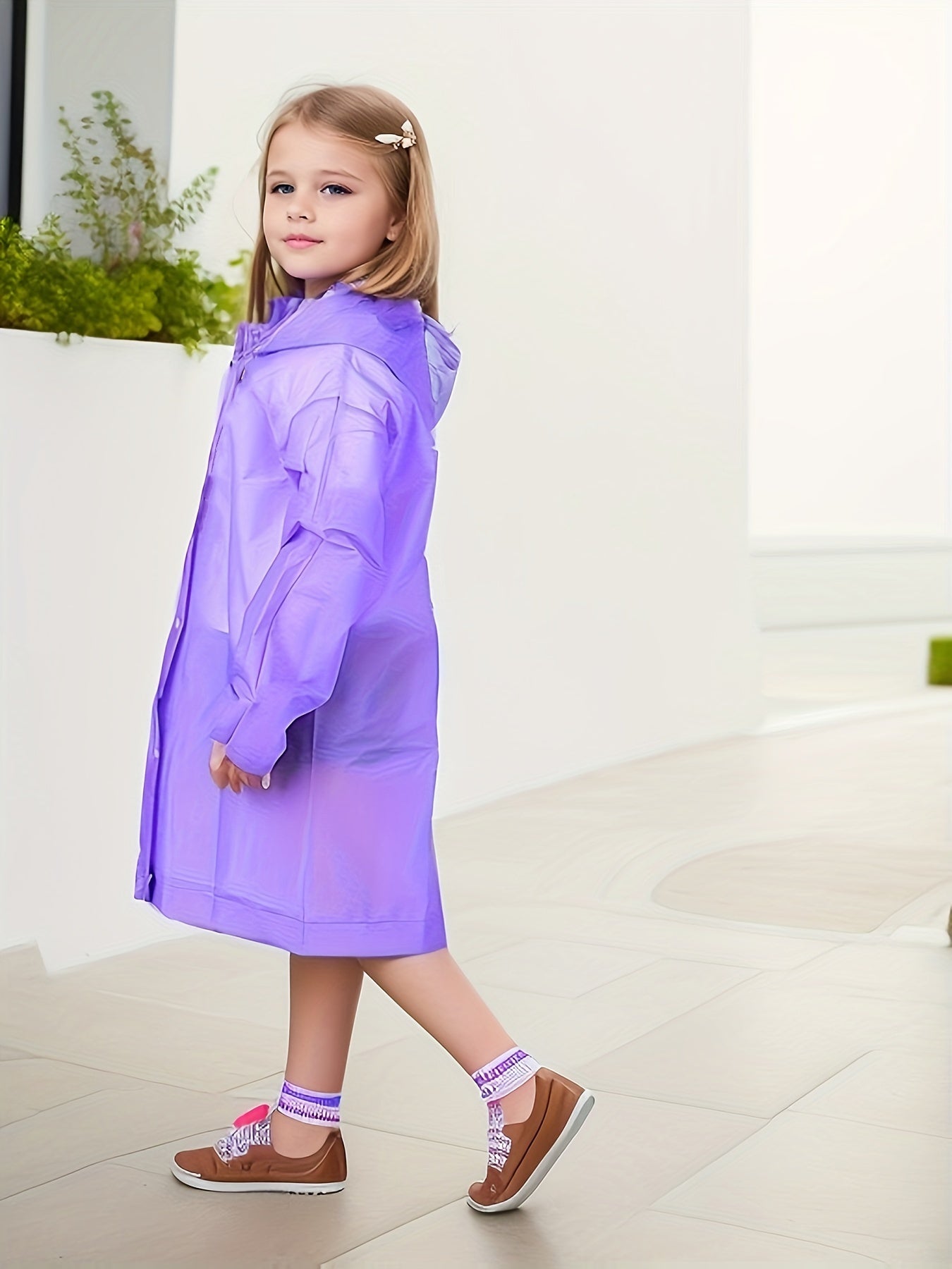 Kids' Basic Portable Raincoat: Reusable