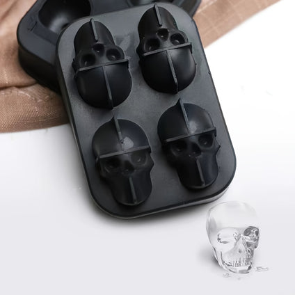 1pc Ice Cube Mold, Silicone Skull Ice Cube Tray, Multifunctional Chocolate Mold, Mold For Pudding, Jelly, Candy, Whiskey Ice Cube Tray, Ice Trays For Freezer Cocktail Whiskey, Kitchen Accessaries, Apartment Essentials, Party Supplies