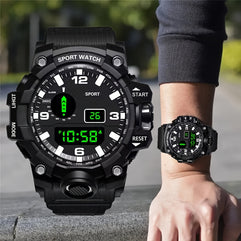 Large Dial Men's Sports Round Digital Backlight Electronic Watch - The Perfect Gift Choice