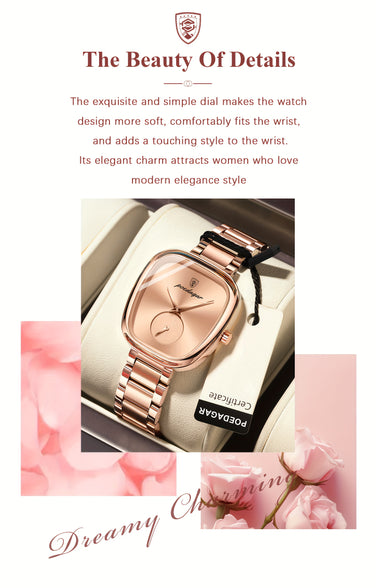 Poedagar Chic Quartz Women's Watch: Waterproof Stainless Luxury Alloy Case