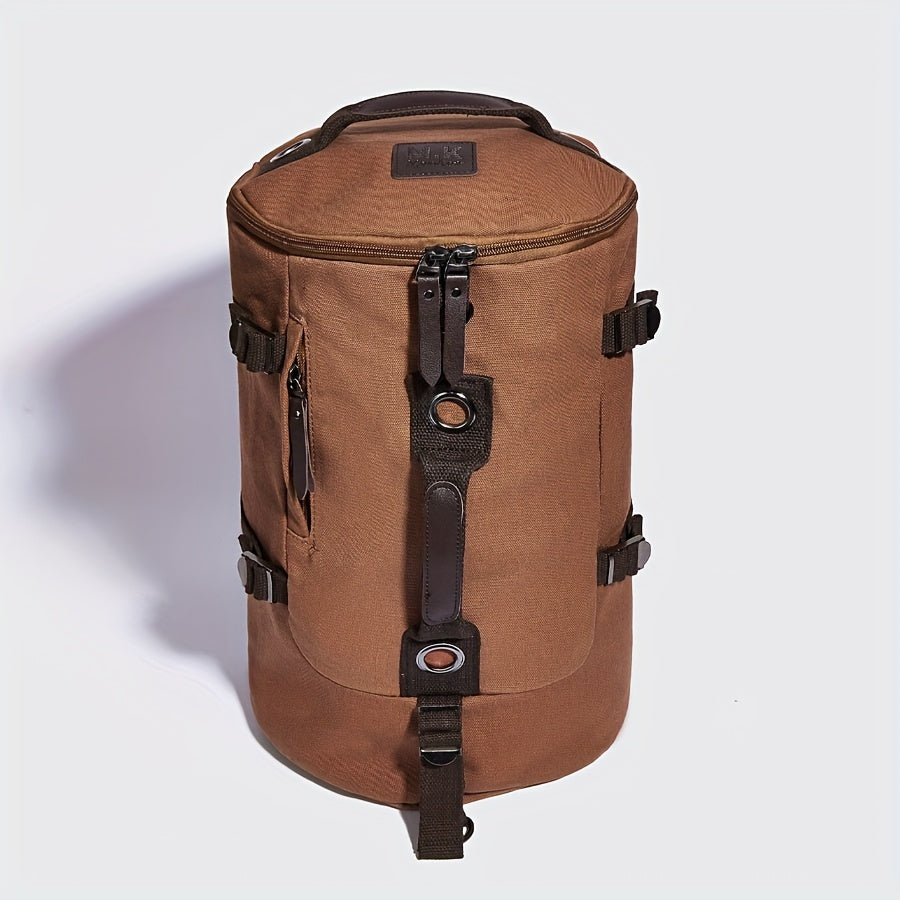 Urban Voyager: Men's Fashion Canvas Backpack for Stylish Travelers