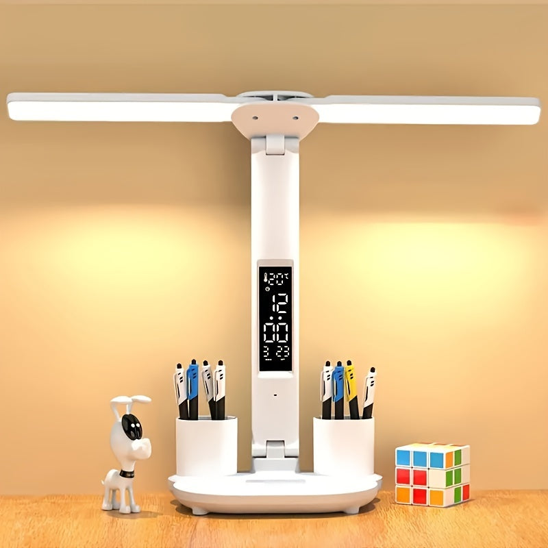 LED Desk Lamp with Dual Adjustable Heads