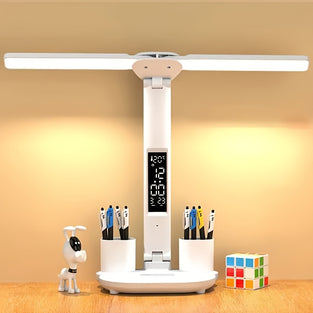 LED Desk Lamp with Dual Adjustable Heads