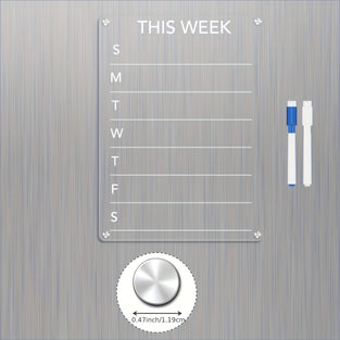 Magnetic Acrylic Weekly Meal Planner