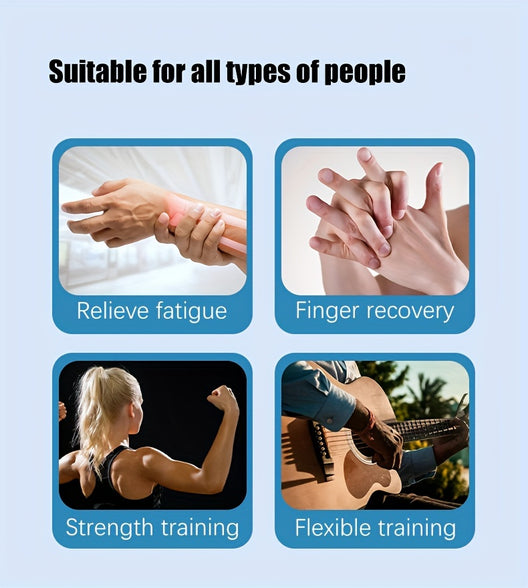 Silicone 5-Finger Trainer Hand Exerciser with Wristband: Perfect for Hand Stretching and Recovery Training