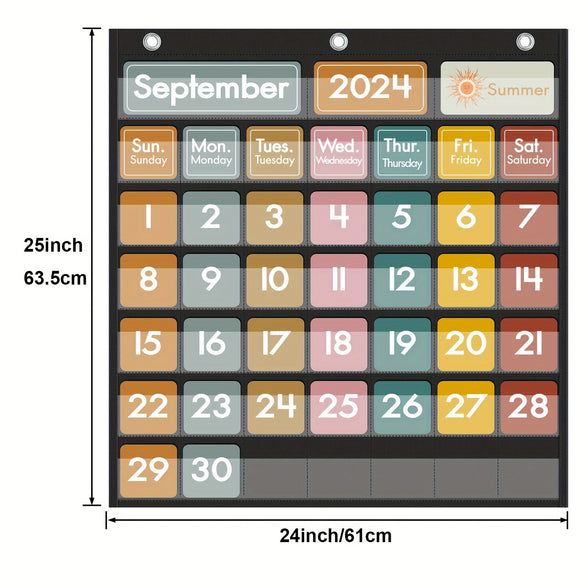 2024 Classroom Calendar Pocket Chart: Versatile Educational Organizer