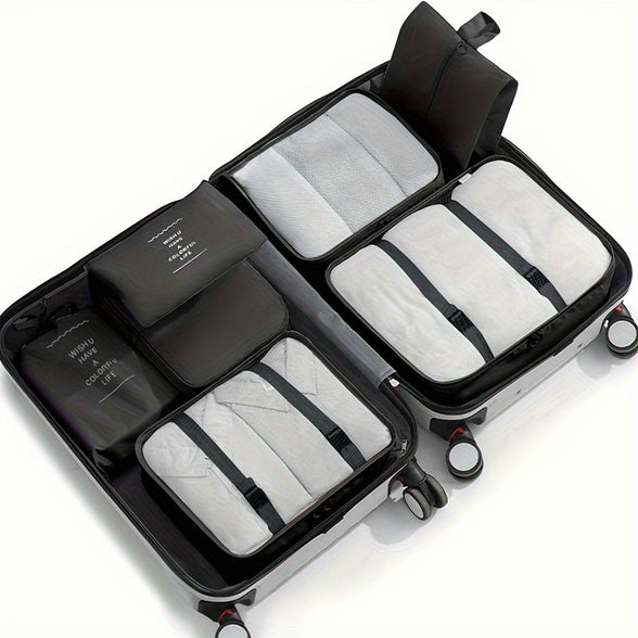 7-Piece Set: Lightweight and Wear-Resistant Luggage Storage Bags for Travel