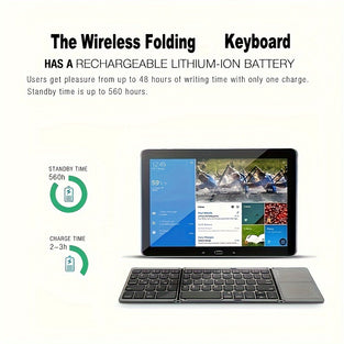 Wireless Three Fold Keyboard For Computer Office