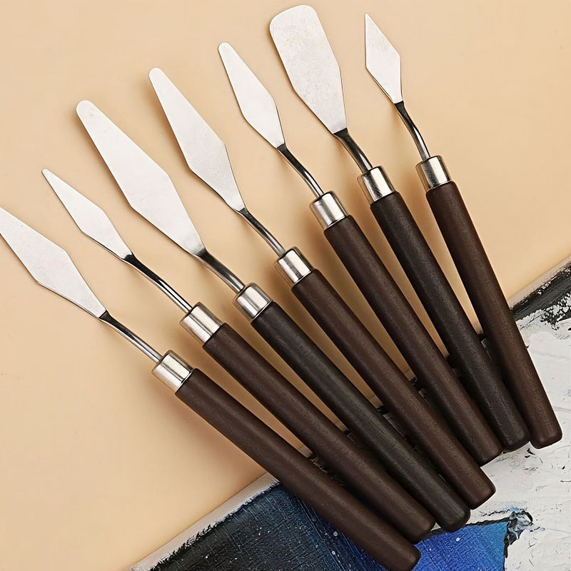 Stainless Steel Palette Knife Set for Artists and DIY Crafts Versatile Art Scrapers for Mixing and Painting