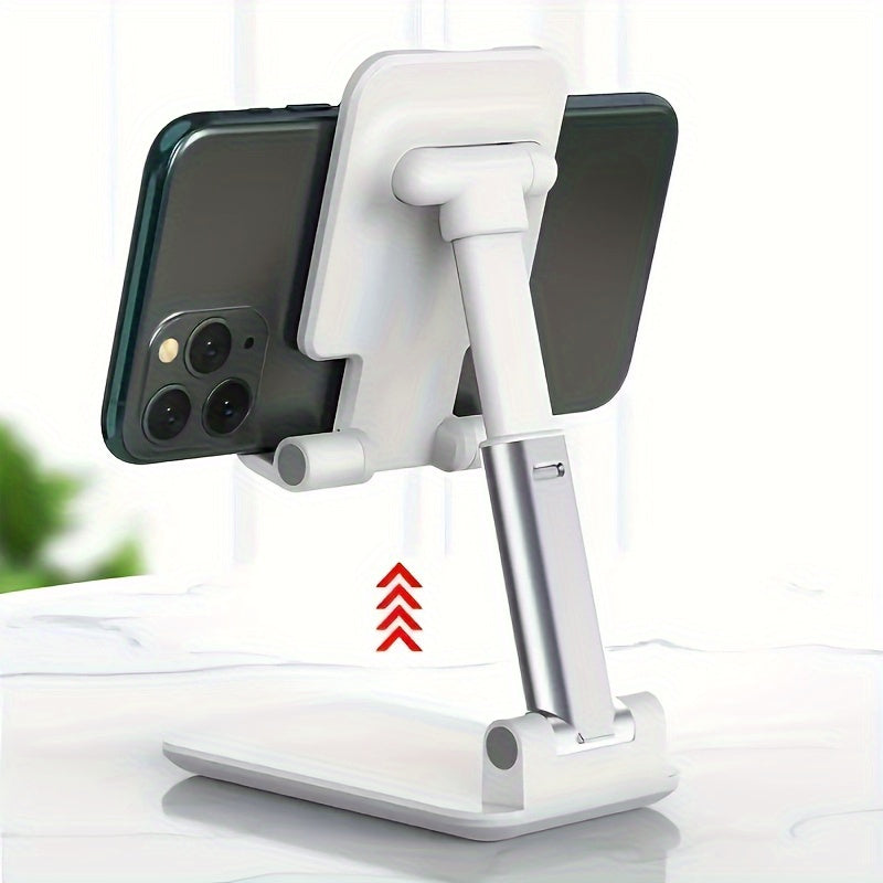 Adjustable Desktop Phone/Tablet Stand: Universal Mobile Holder for iPhone, iPad, Xiaomi - Durable ABS Material