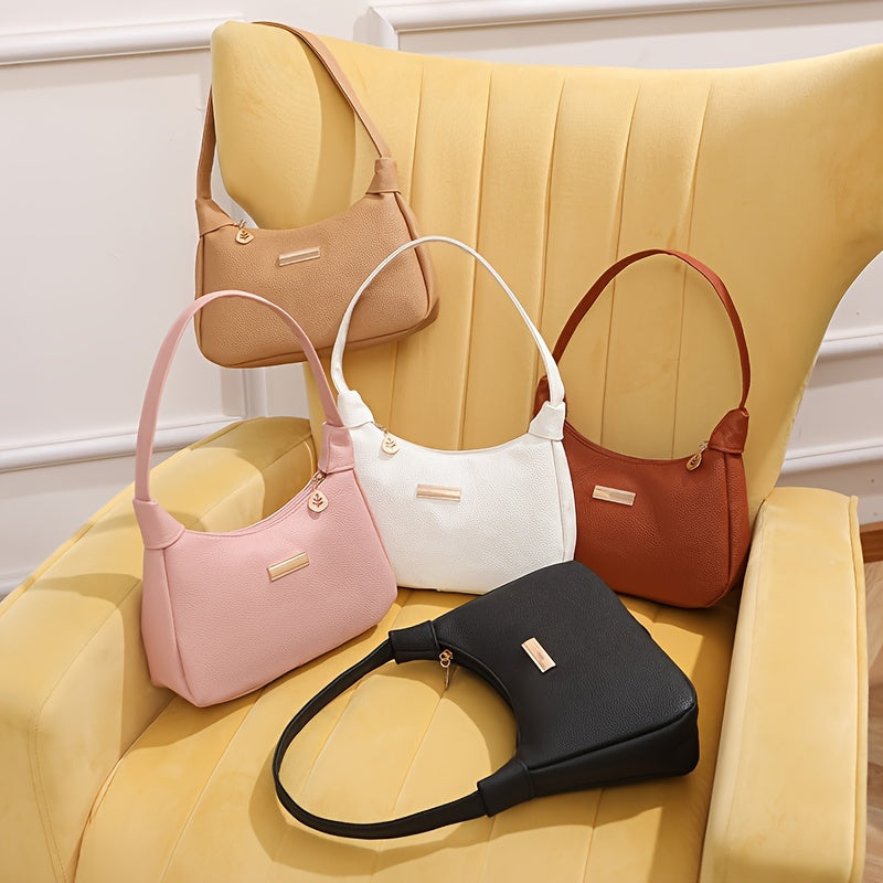 Chic PU Leather Shoulder and Crossbody Bag: Stylish, Lightweight, and Versatile for Girls