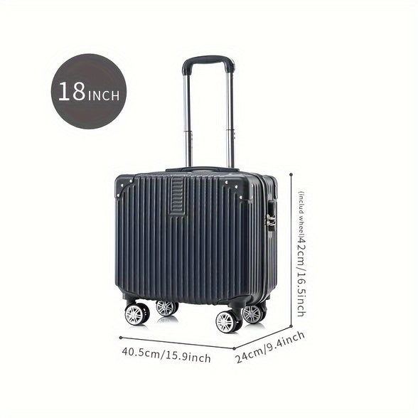 Stylish Boys & Girls Small Size Travel Luggage with Cup Holder - Vertical Stripe Classic Style Suitcase