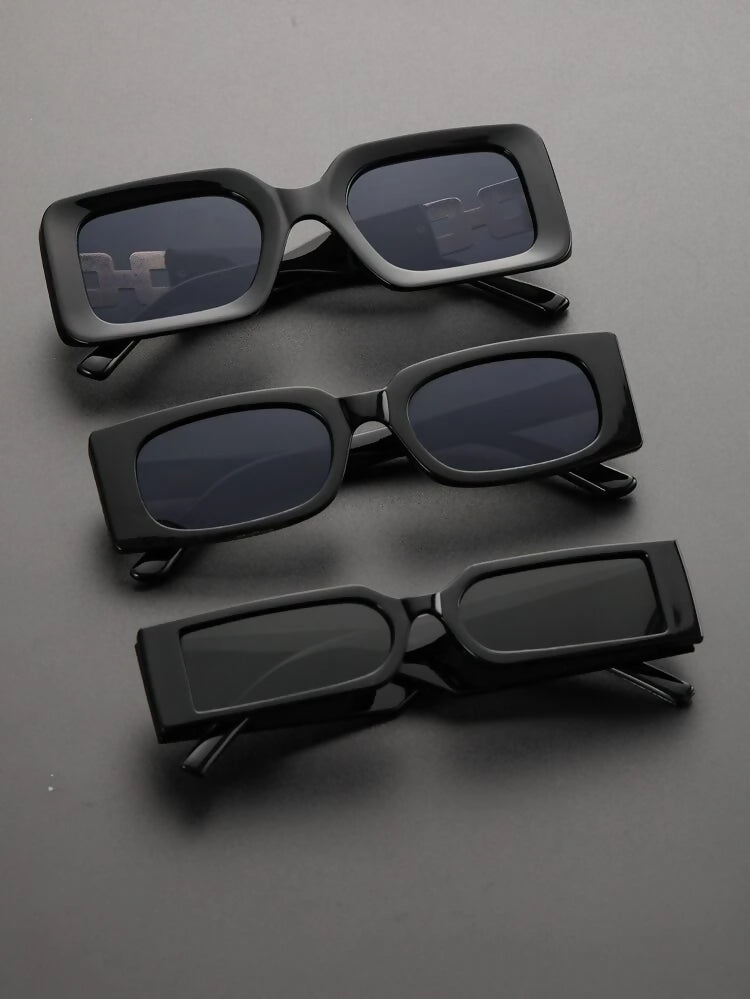 3 Pieces/Set Men's Classic Geometric Small Frame Travel Sunglasses Mixed Decorations