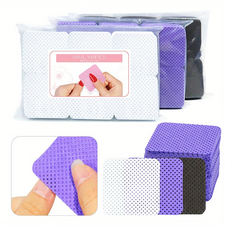 Pack Lint Free Polish Remover Gel Nail Wipes for Clean and Streak Free Manicure 300 pieces