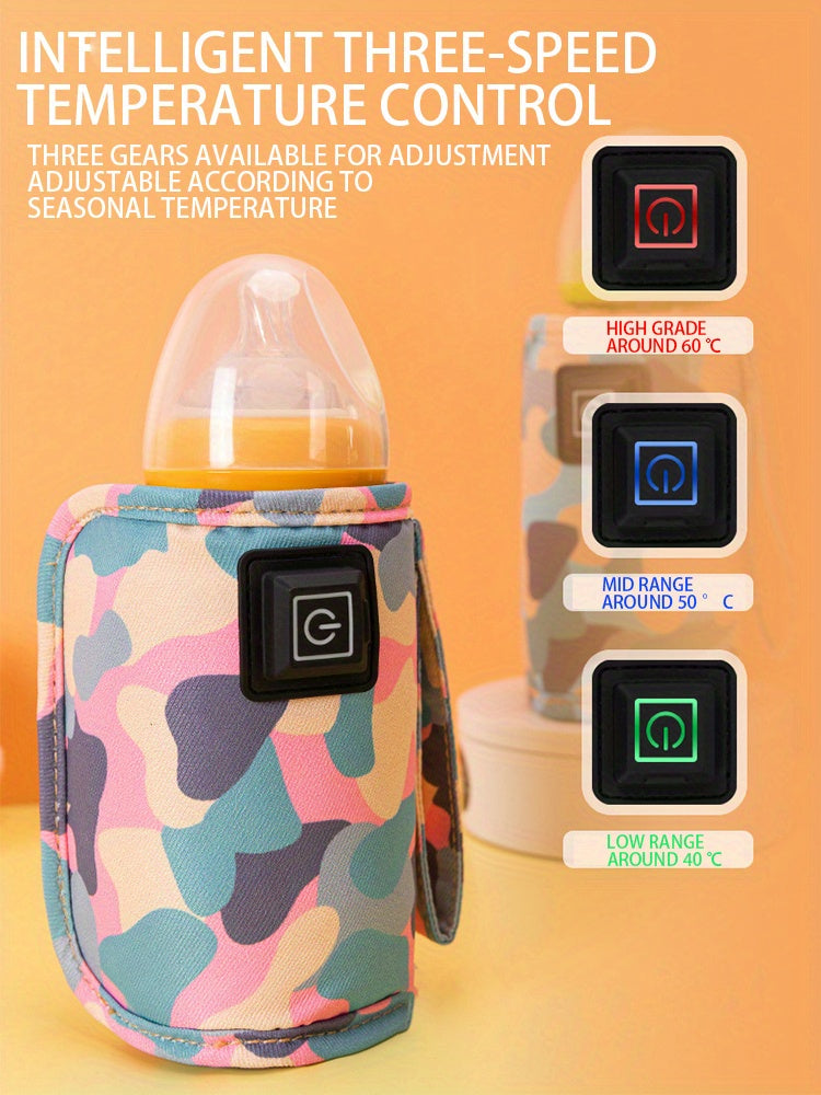 USB Charger Baby Bottle Warmer Portable Electric Insulated Bag Heats Milk Quickly Ideal for Travel