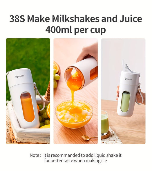 PowerBlend Portable Juicer: 400ml Capacity,