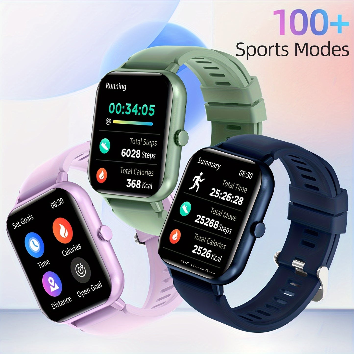 Touch Screen Smartwatch: Enhance Fitness Tracking with 100 Exercise Modes