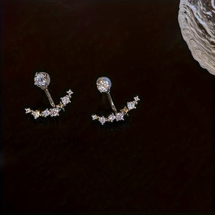 925 Sterling Silver Zircon Ear Jackets Perfect Party Gift